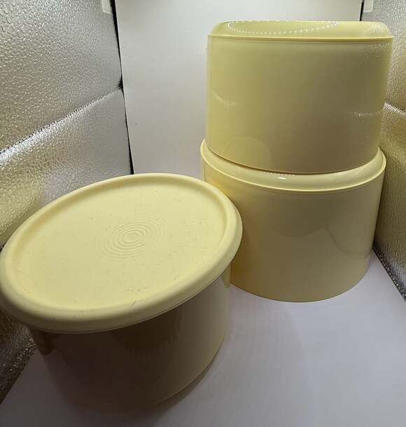 Tupperware Other - Vintage Tupperware Yellow Nesting Canister Set (3-Piece)